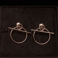 Hermes Gold Loop PM Pink Earrings(front)