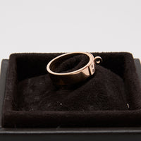 Hermes Rose Gold Kelly Ring W/ 4 Diamonds(side)