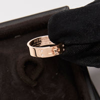 Hermes Rose Gold Kelly Ring W/ 4 Diamonds(front)