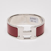 Hermes Red "Clic H" Bracelet(back)