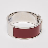 Hermes Red "Clic H" Bracelet(side)