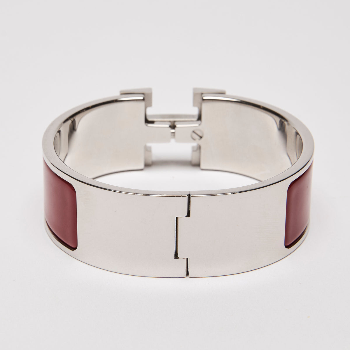 Hermes Red "Clic H" Bracelet(back)