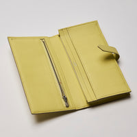 Hermes Chevre Mysore Bearn Gusset Long Wallet Yellow (Interior)