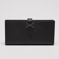 Hermes Bearn Gusset Long Wallet Black (Front)