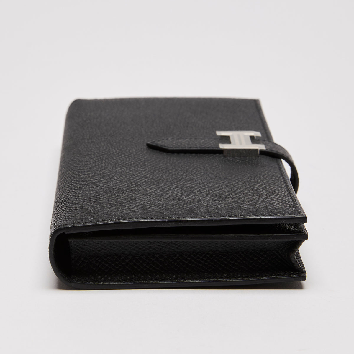 Hermes Bearn Gusset Long Wallet Black (Side)