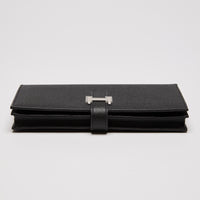 Hermes Bearn Gusset Long Wallet Black (top)