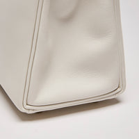 Hermes White Swift Leather Kelly 25 (Side)