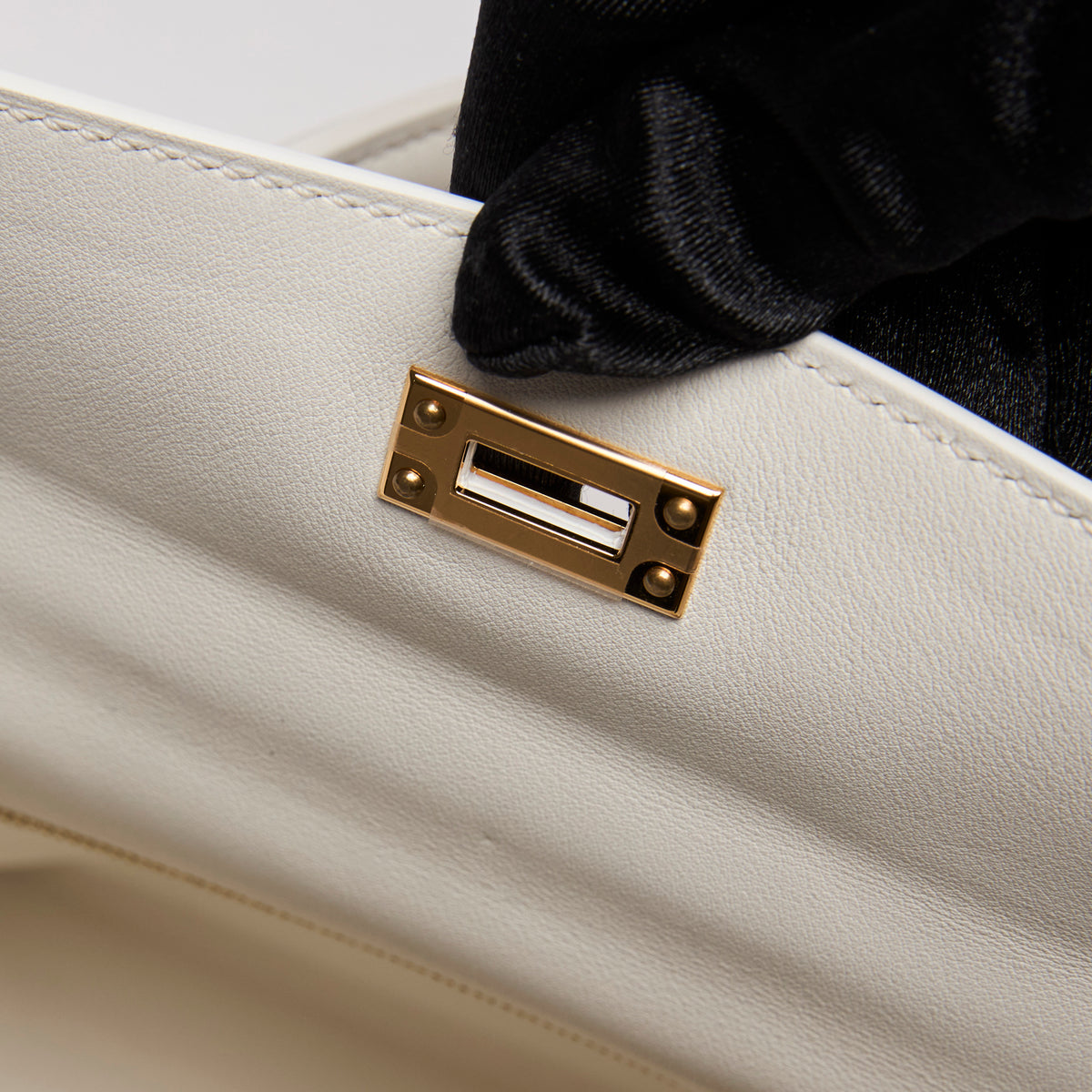 Hermes White Swift Leather Kelly 25