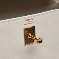 Hermes White Swift Leather Kelly 25