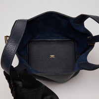 Hermes Dark Navy Clemence Leather Picotin 18 (Interior)