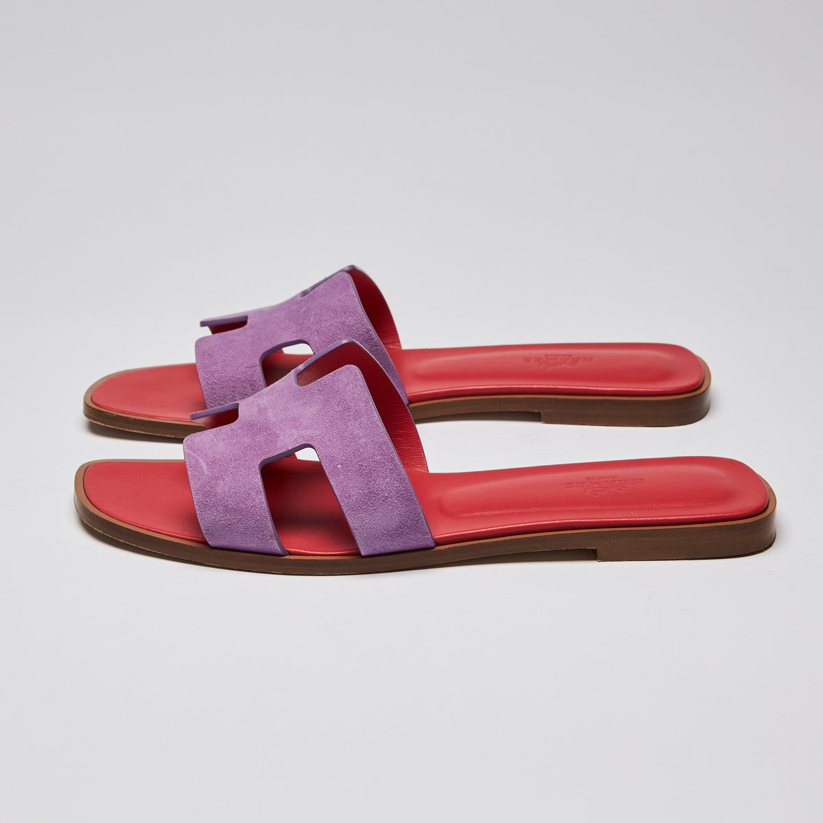 Hermes Oran Violet Parme Purple Sandals (side)