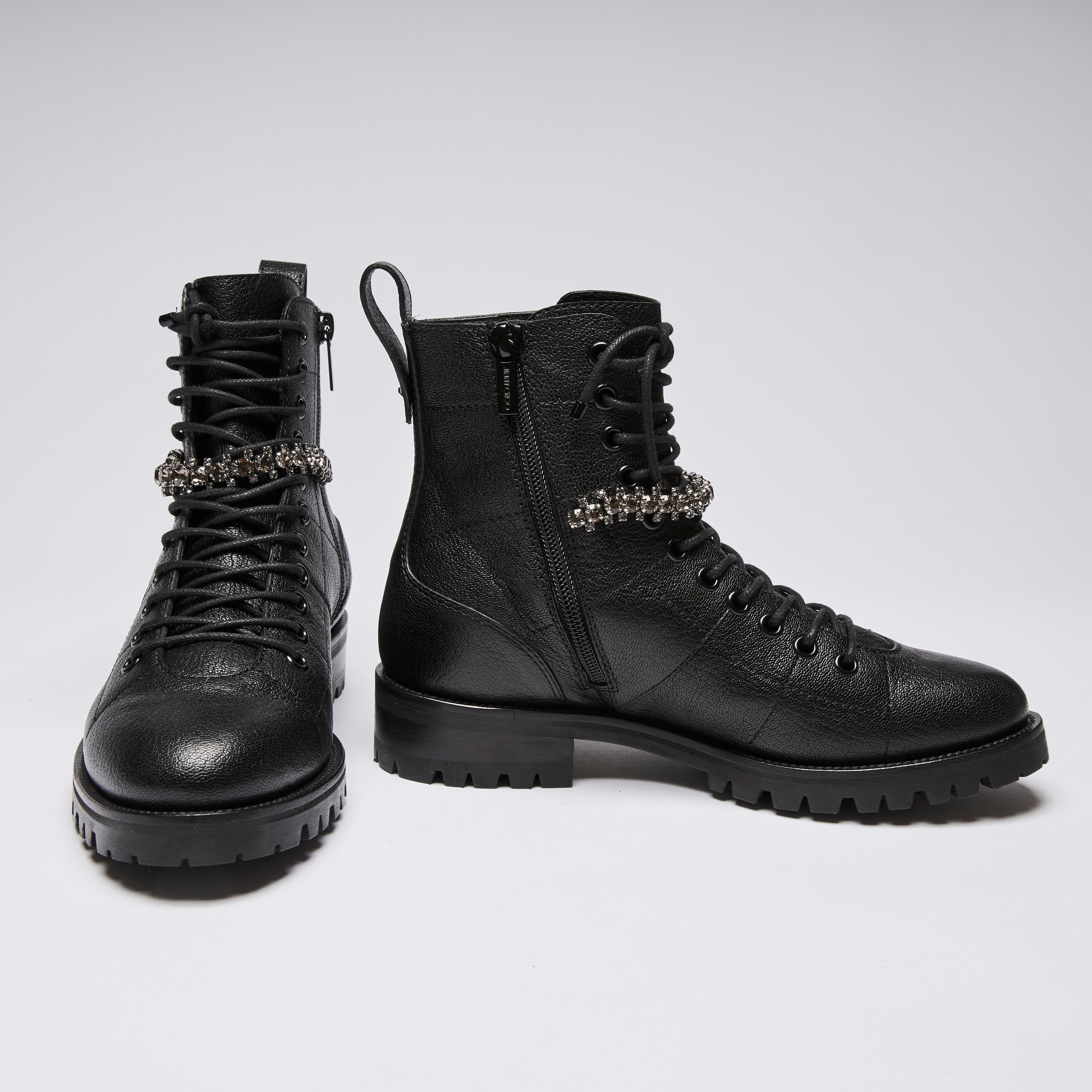 Embellished biker boots hotsell