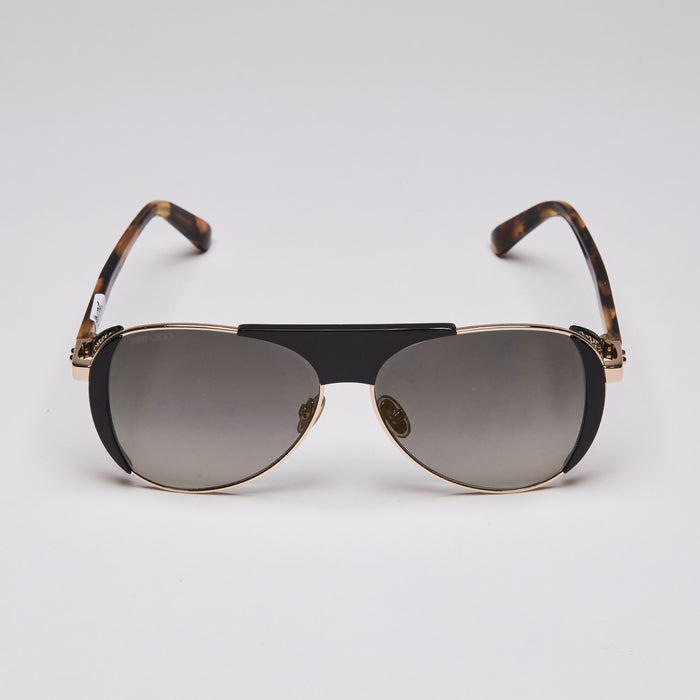 Jimmy Choo Black Mirror Gradient Aviator Sunglasses