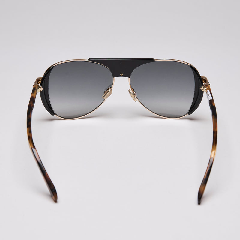 Jimmy Choo Black Mirror Gradient Aviator Sunglasses