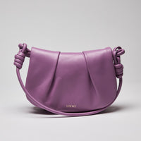 Loewe Shiny Nappa Calfskin Paseo Satchel Rockrose Purple (Front)