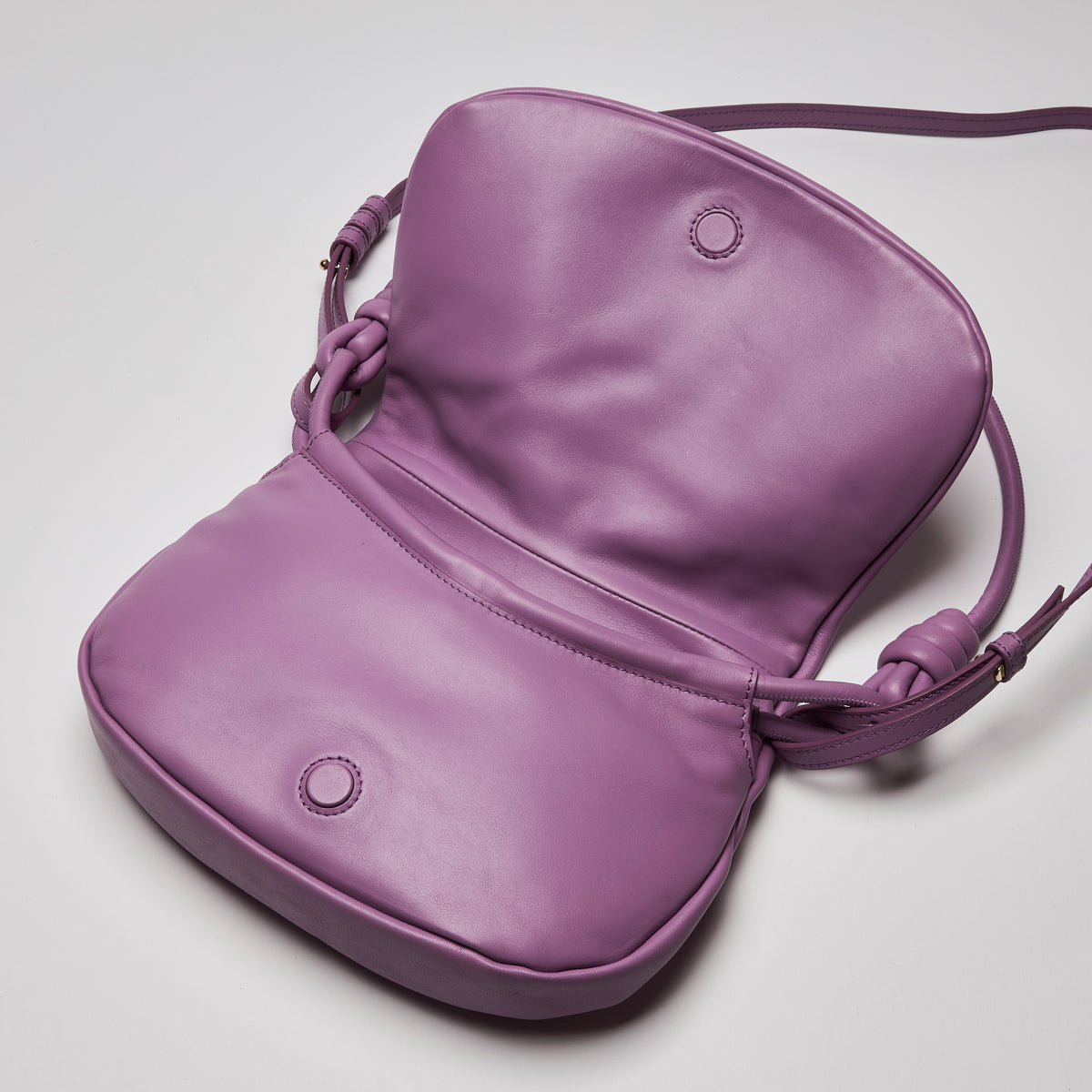 Loewe Shiny Nappa Calfskin Paseo Satchel Rockrose Purple ( Front) 