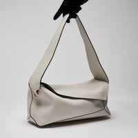 Loewe Leather Puzzle Hobo Bag in Light Gray (front)