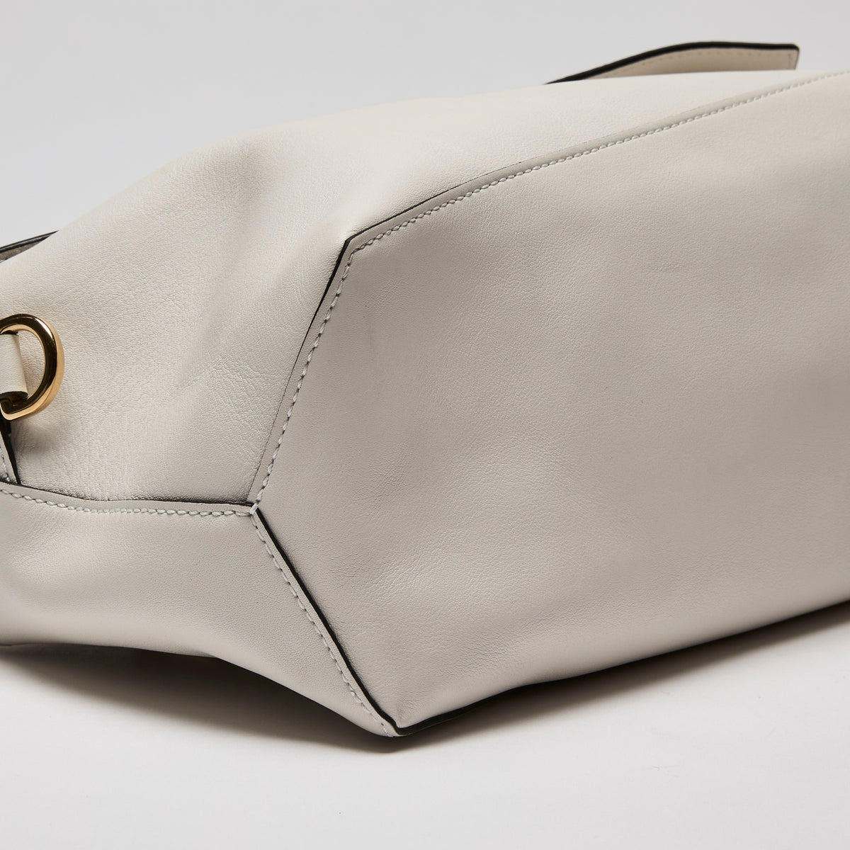 Loewe Leather Puzzle Hobo Bag in Light Gray (Corner)