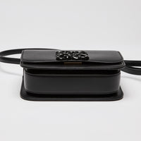 Loewe Small Goya Leather Crossbody Bag Black (Front)