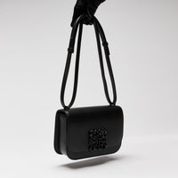 Loewe Small Goya Leather Crossbody Bag Black (Front)