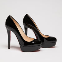 Louboutin Black Patent Leather Bianca Pump Heels Size 36.5