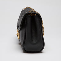 Pre-Loved Louis Vuitton Empreinte Black Leather Shoulder Chain Flap Bag  (Side)