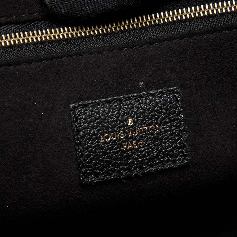 Pre-Loved Louis Vuitton Empreinte Black Leather Shoulder Chain Flap Bag  (Label)