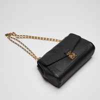 Pre-Loved Louis Vuitton Empreinte Black Leather Shoulder Chain Flap Bag  (Front)