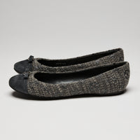 Louis Vuitton Tweed and Suede Flats, Size 38