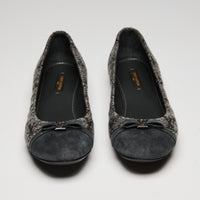 Louis Vuitton Tweed and Suede Flats, Size 38