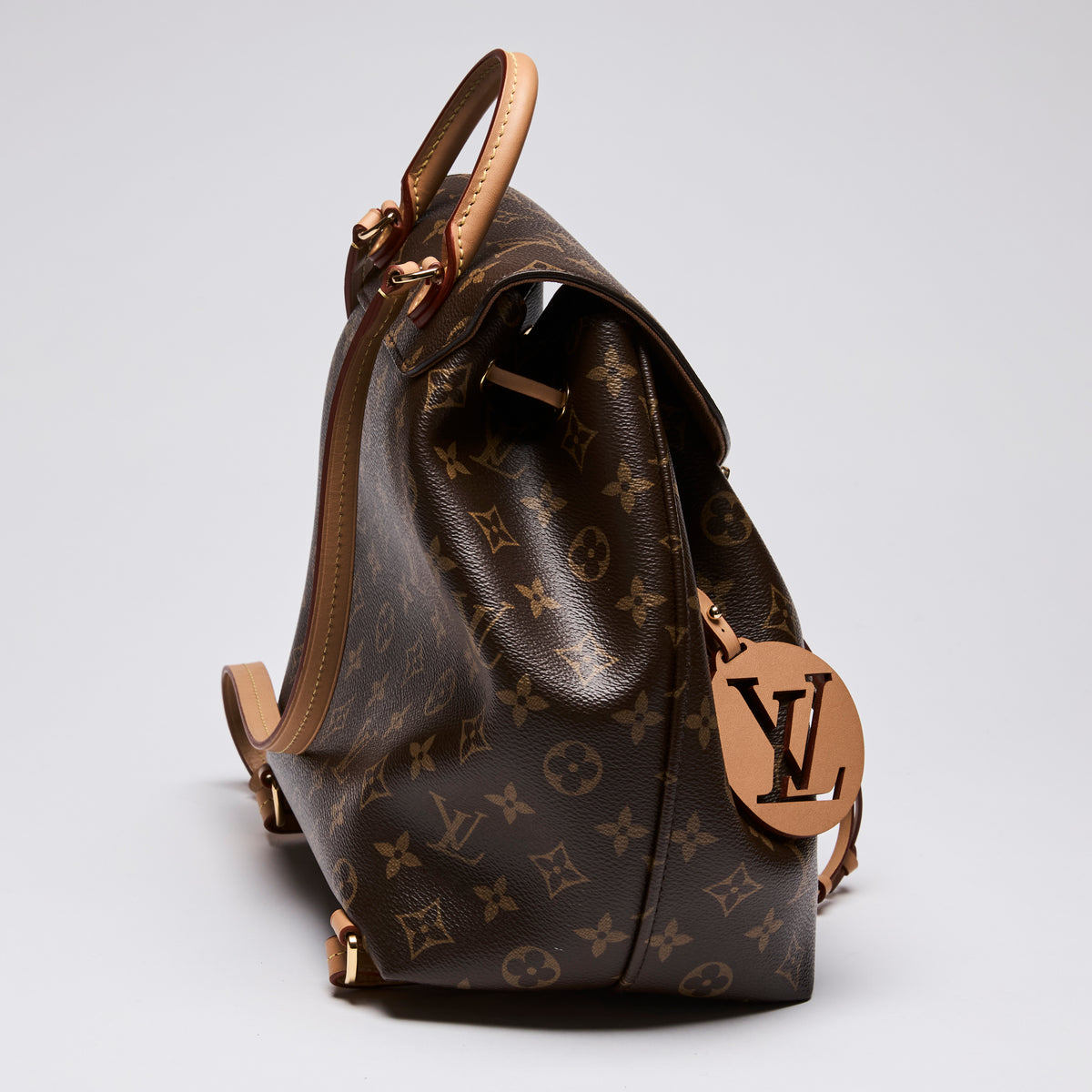 Louis Vuitton "Montsouris" PM Monogram and Leather Backpack