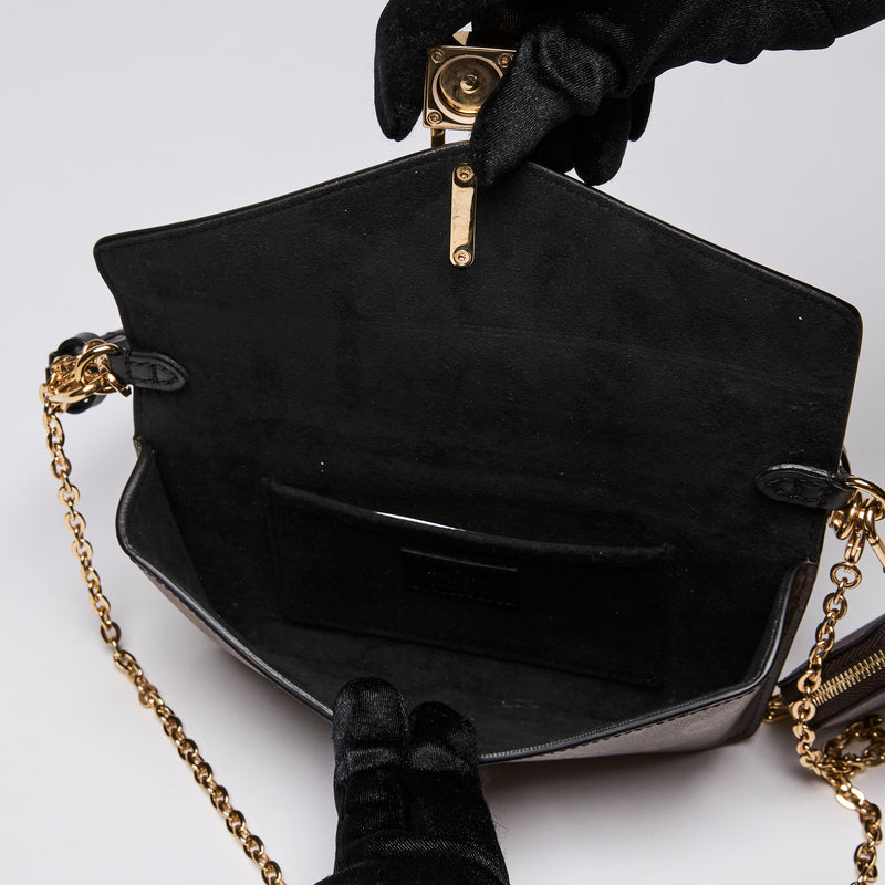 Louis Vuitton "Padlock On Strap" Bag in Monogram and Leather