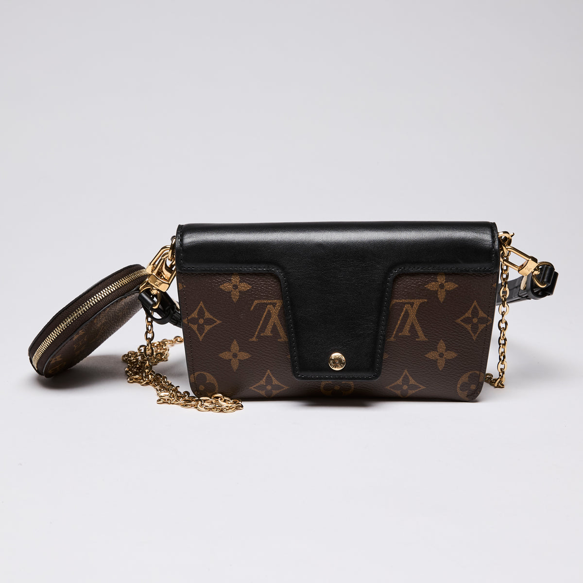 Louis Vuitton "Padlock On Strap" Bag in Monogram and Leather