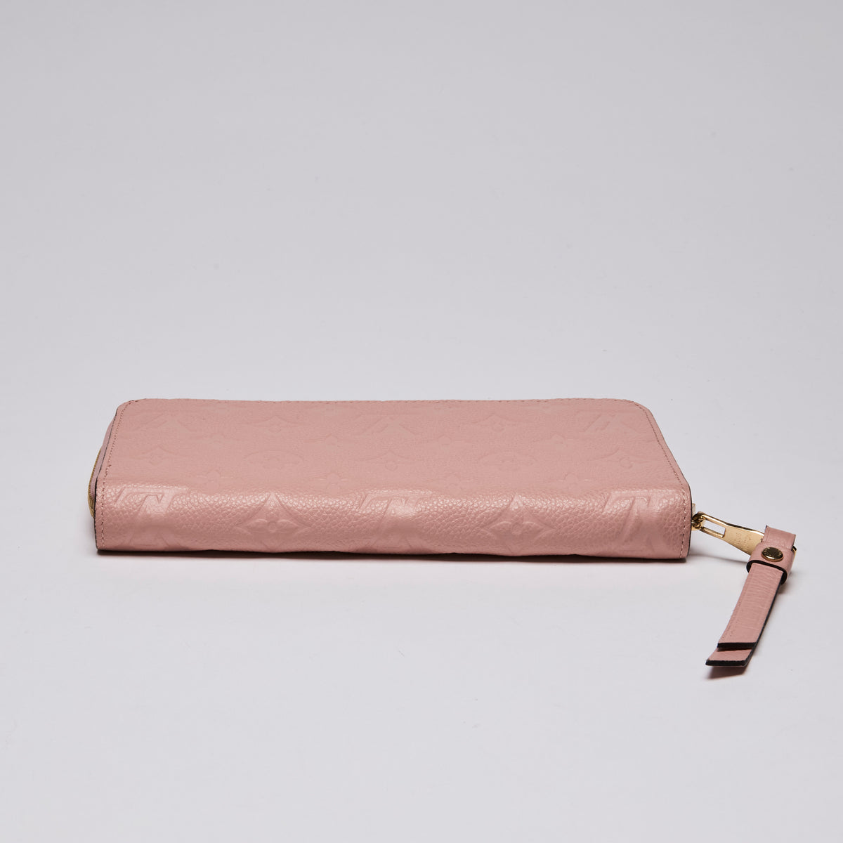 Louis Vuitton Embossed Monogram Pink Leather Zip Around Wallet