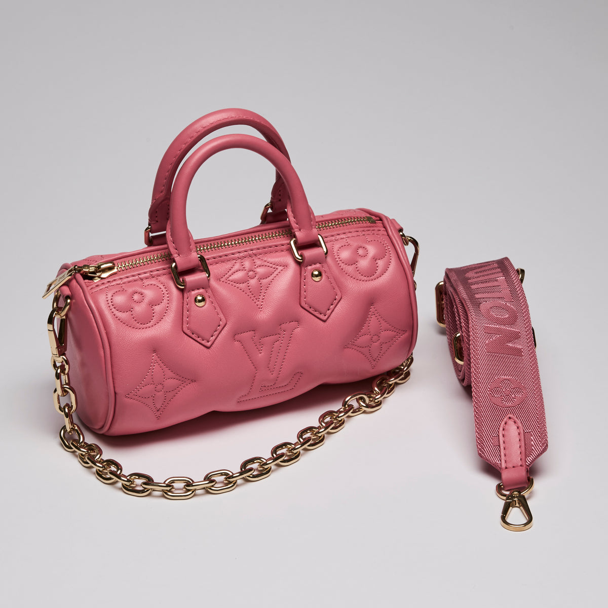 Louis Vuitton Embossed Pink Mini Papillon Bag