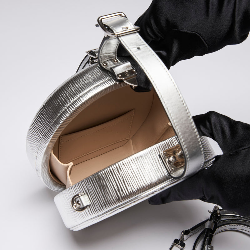 Louis Vuitton Metallic Epi Leather Petite Boite Silver (Interior)