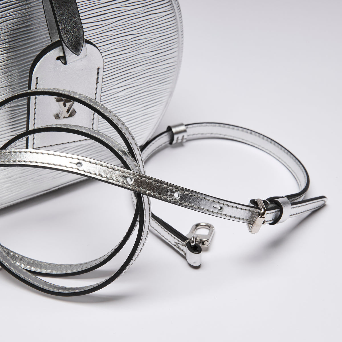 Louis Vuitton Metallic Epi Leather Petite Boite Silver