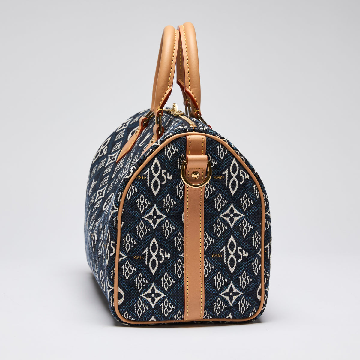 Louis Vuitton Navy Blue and White Mon(Side)