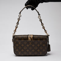 Louis Vuitton Limited Edition Python Monogramissime Pochette Flap Bag