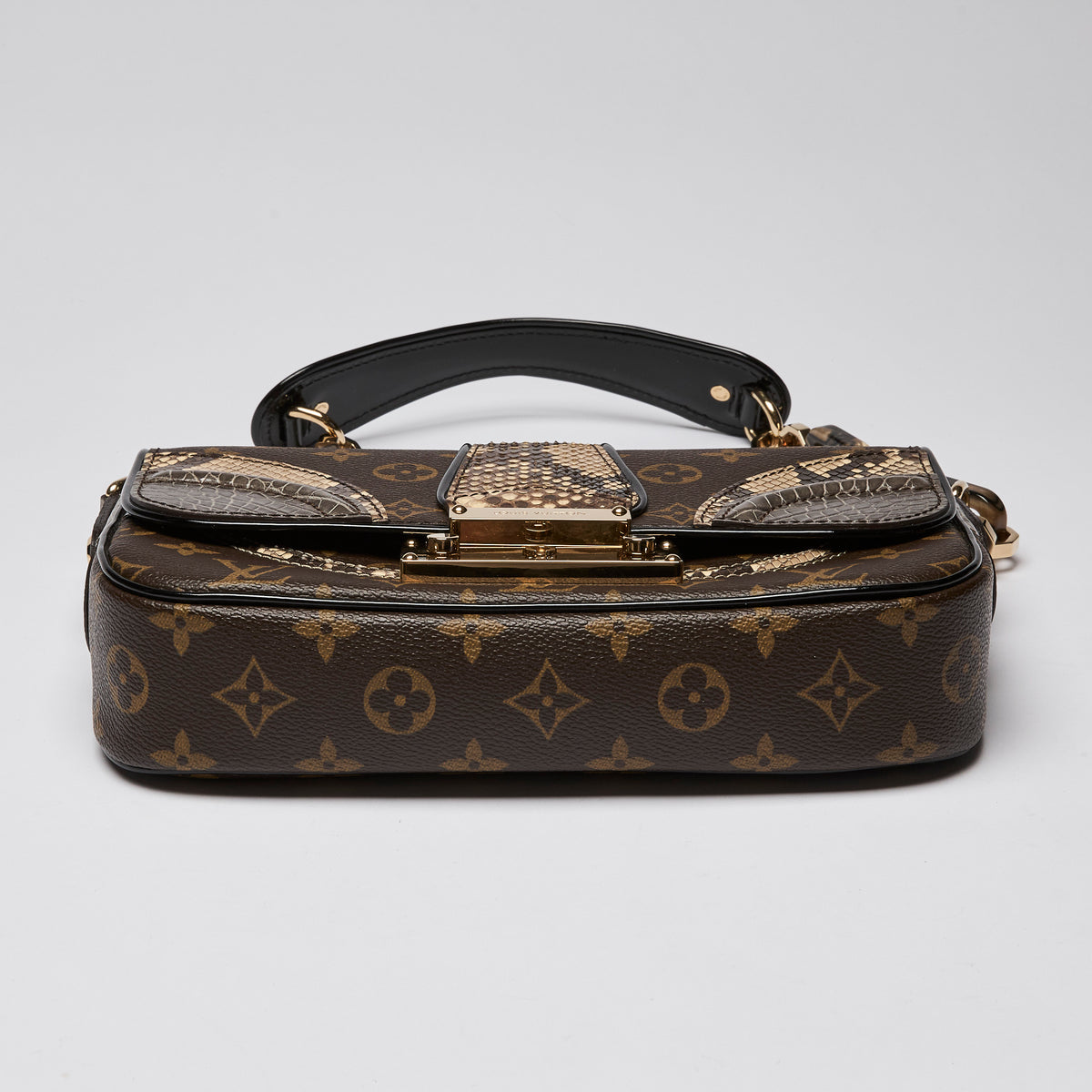 Louis Vuitton Limited Edition Python Monogramissime Pochette Flap Bag