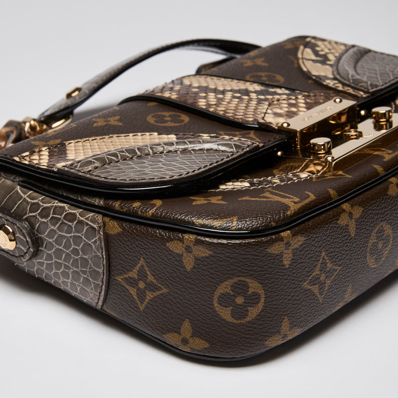 Louis Vuitton Limited Edition Python Monogramissime Pochette Flap Bag