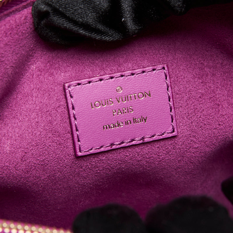Louis Vuitton Purple Lambskin Embossed Monogram Coussin (Interior)