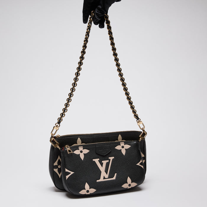 Louis Vuitton Black Monogram Multi Pochette Crossbody Bag(Front)