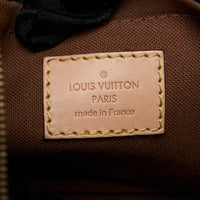 Louis Vuitton Monogram Multi Pochette with Green Thick Strap 