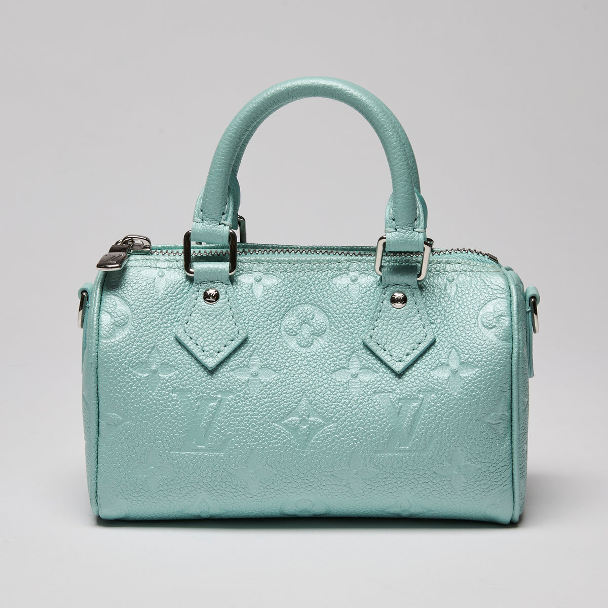 Louis Vuitton Nano Speedy Monogram Empreinte Pearly Lagoon Blue (Back)