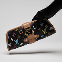 Louis Vuitton Shirley Multi-Color Monogram Clutch Black (front)