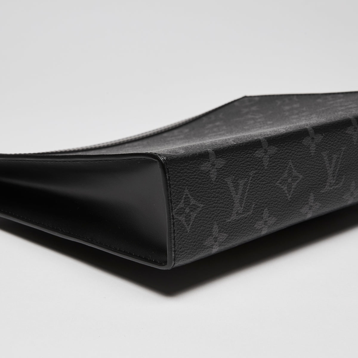 Louis Vuitton Black & Grey Monogram Eclipse Voyage Clutch (Corners)