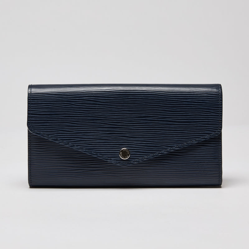 Louis Vuitton Blue Marine Epi Leather Sarah Wallet (Front)