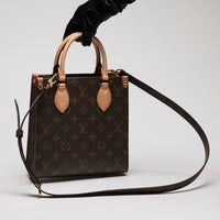 LV Mini Sac Plat BB Monogram Tote Bag(front)