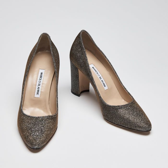 Manolo Blahnik glitter "Tucciototo" pumps